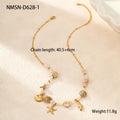 Retro Starfish Stone Beaded Necklace - DippedShop Wholesale - #1795