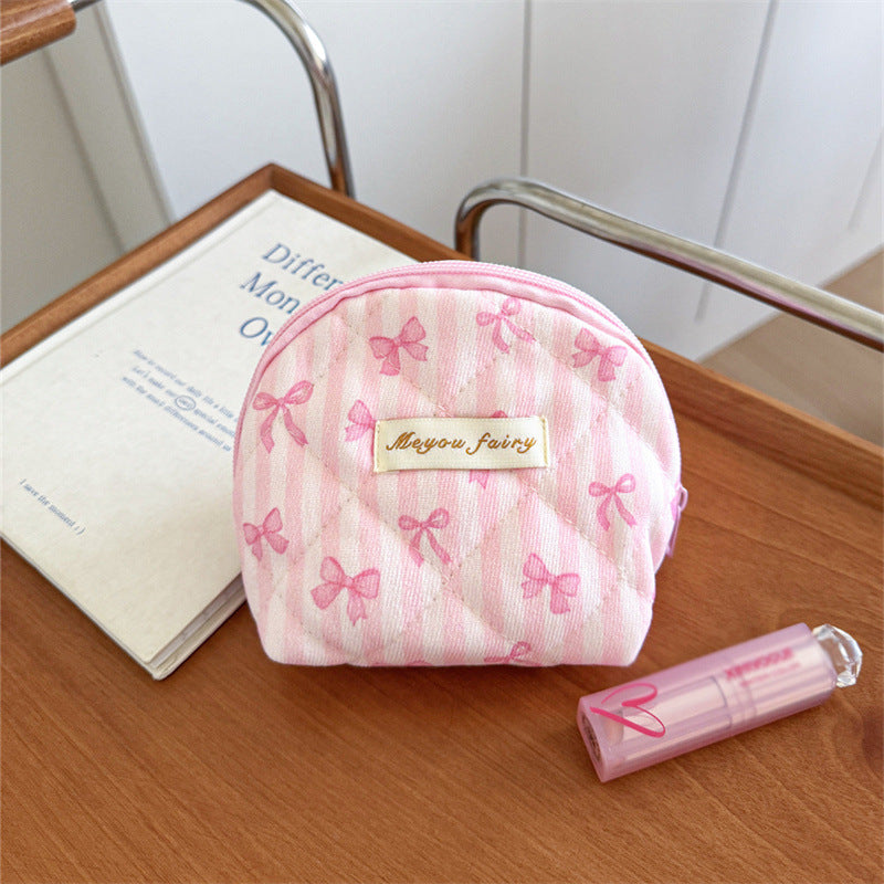 Colorful Polka Dots Quilted Shell Makeup Bag MK2BW6S10BOB123