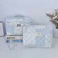 Simple Large Capacity Floral Quilted Makeup Bag 6S10BOB1036