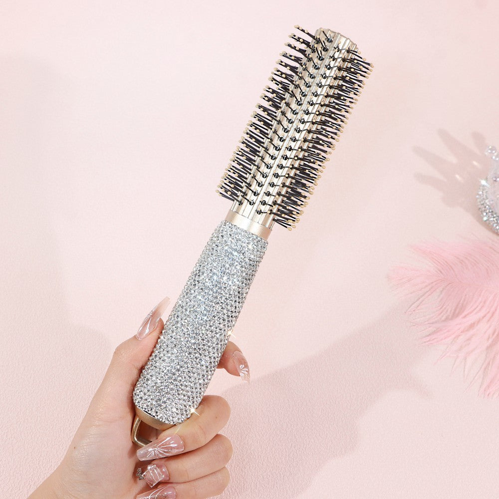 Sparkly Rhinestone Round Barrel Hair Brush 6C5CB159