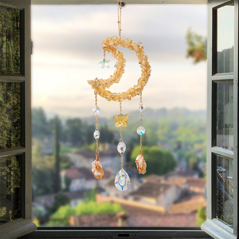 Handcrafted Moon Crystal Suncatcher - DippedShop Wholesale - #0275