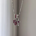 Trendy Zirconia Cross Pendnat Chain Necklace 6W6JNC396L