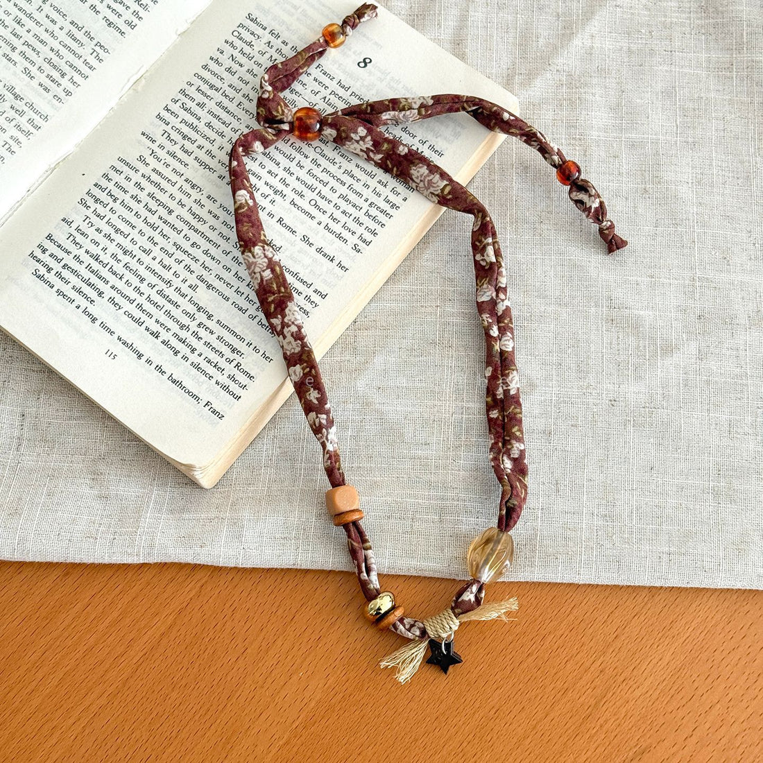 Beaded Silk Necklace - DippedShop Wholesale - #4995