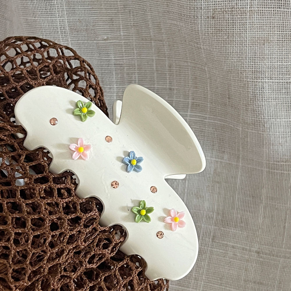 Sweet Colorful 3D Flower Acetate Hair Claw 6W6HCP1273