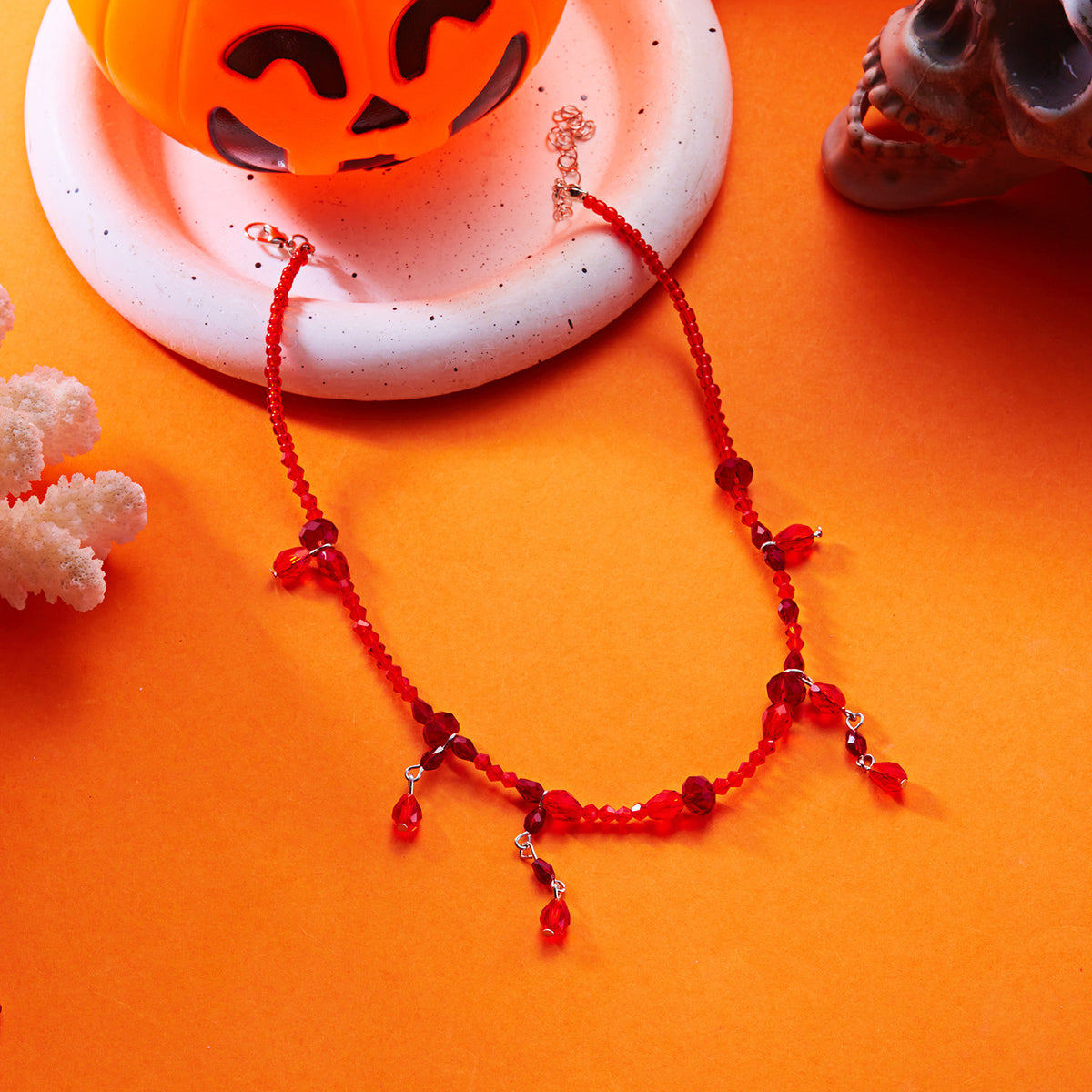 Gothic Beaded Tassel Necklace - DippedShop Wholesale - #1219