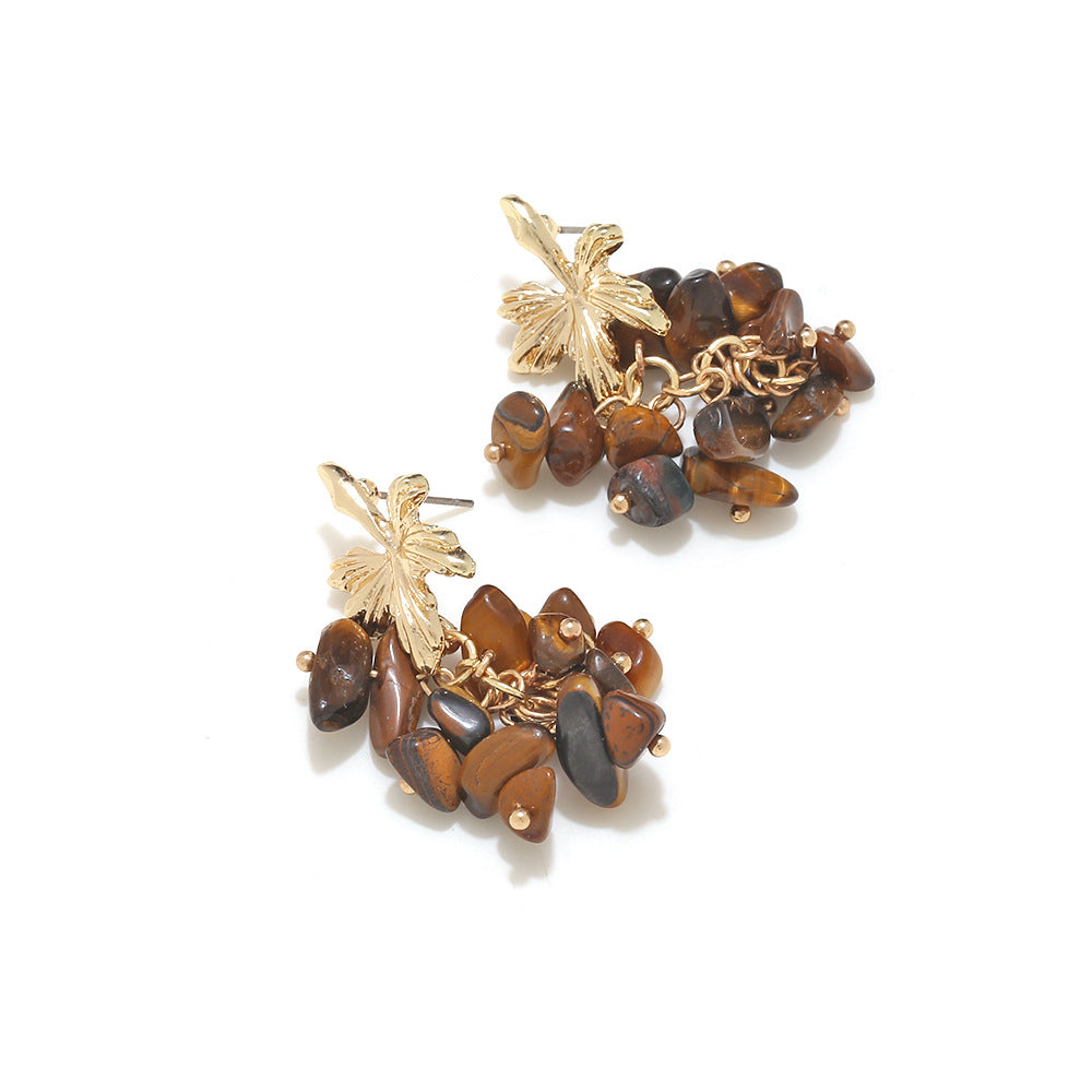 Boho Tassel Stone Earrings - DippedShop Wholesale - #8931