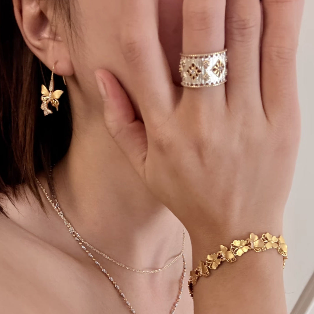 Hollow Lace Floral Ring - DippedShop Wholesale - #7187