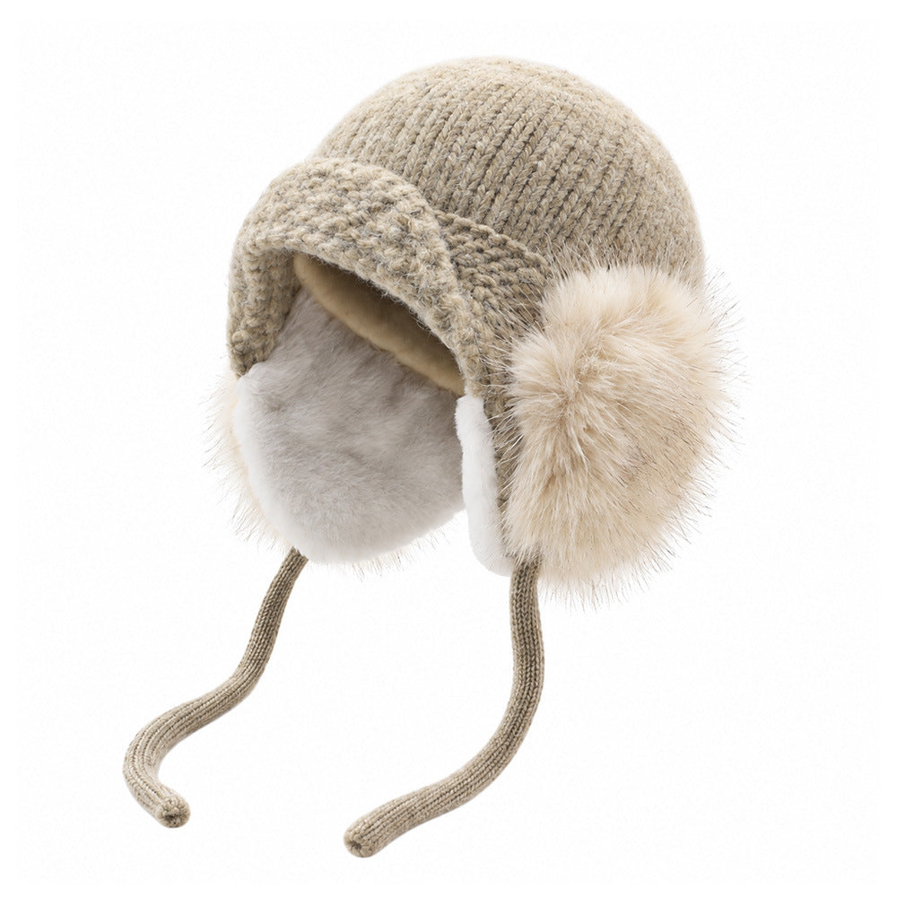 Fleece-Lined Earflap Knitted Beanie - DippedShop Wholesale - #4563