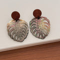 Vintage Hollow Out Leaf Floral Dangle Earrings 6W6JER603