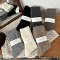 Simple Cable Knit Wool Blend Warm Crew Socks 6W8FSO540