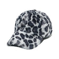 Vintage Leopard Print Faux Fur Baseball Cap 6W6HAT820