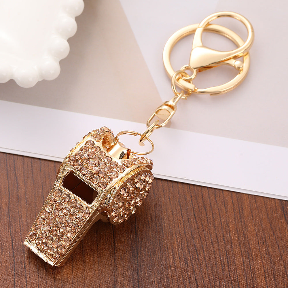 Rhinestone Whistle Keychain - DippedShop Wholesale - #3875