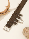 Vintage Faux Suede Multi-Hook Utility Waist Belt 6W6JBT233
