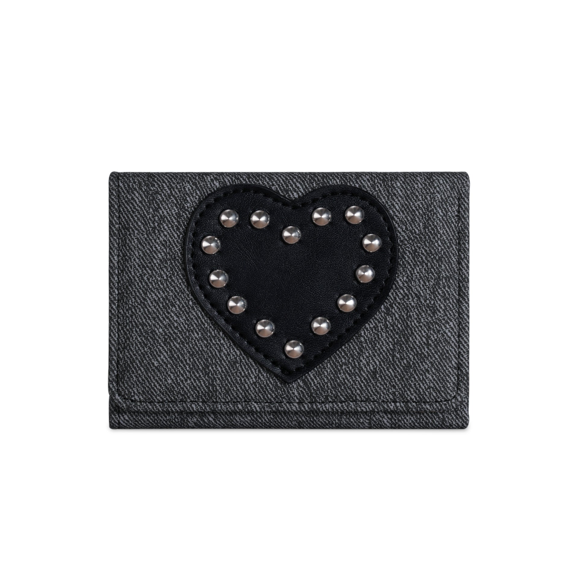 Vintage Heart Shape Metal Stud Wallet 6S10BWB124