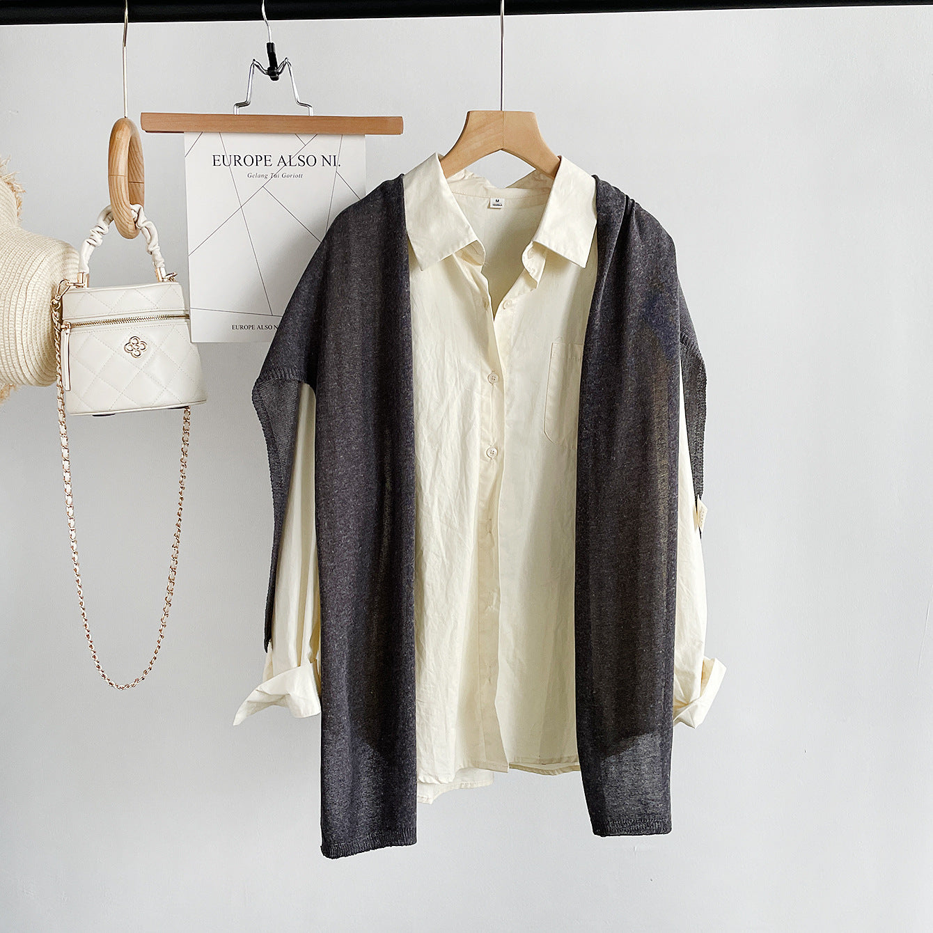 Solid Color Linen Shoulder Wrap Knit Shawl 6W6NSC125
