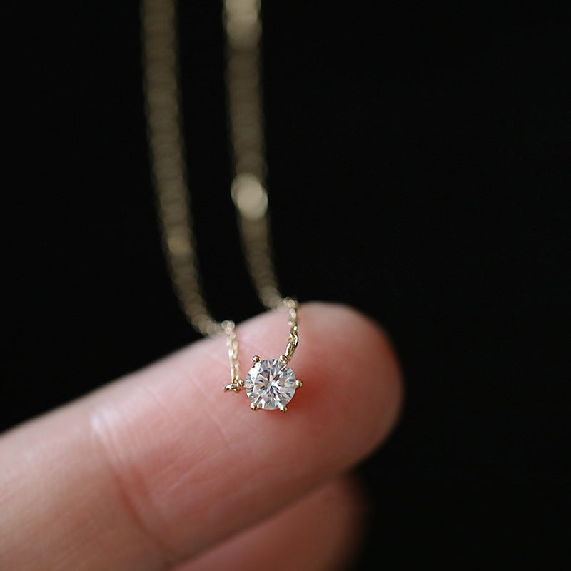 Diamond Pendant Choker Necklace - DippedShop Wholesale - #1715