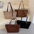 Minimlaist Solid Color Large Capacity Tote Bag 6W10BBG1860