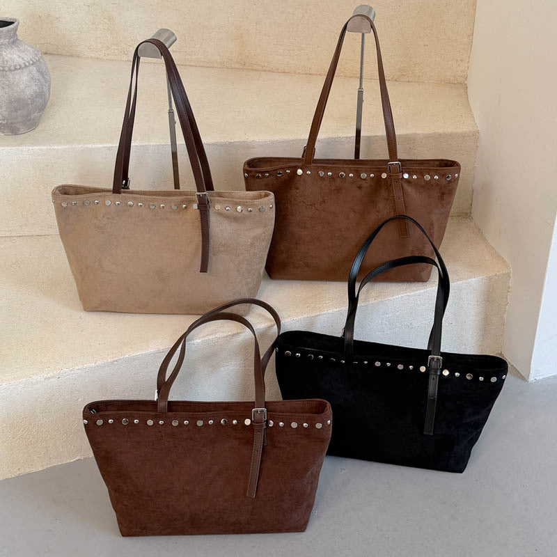Minimlaist Solid Color Large Capacity Tote Bag 6W10BBG1860