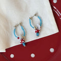 Mushroom Beaded Chain Earrings - DippedShop Wholesale - #7027