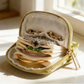 Soft Velet Portable Travel Jewelry Case with Zipper 6W13HSJ90