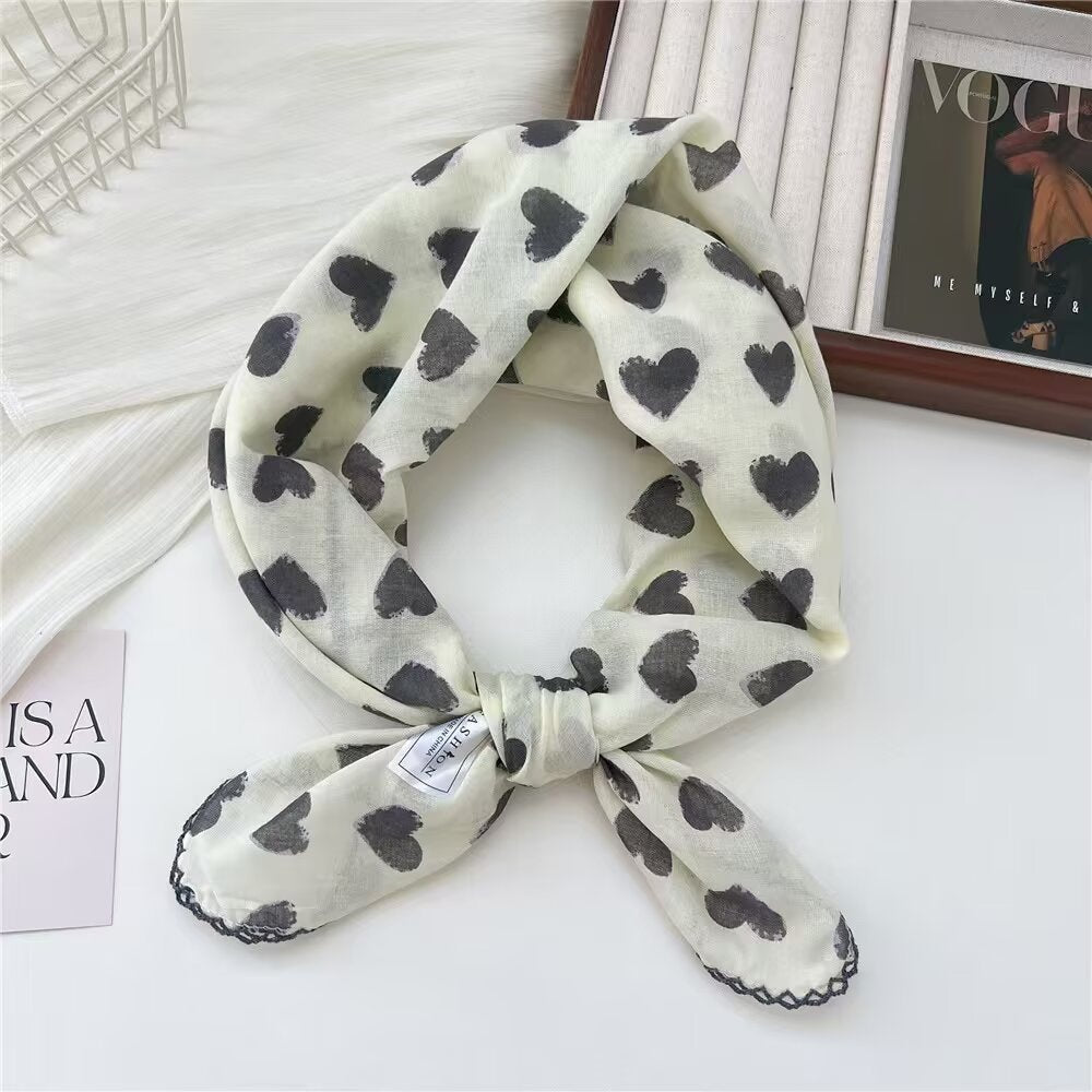 Flower Print Square Scarf - DippedShop Wholesale - #7411