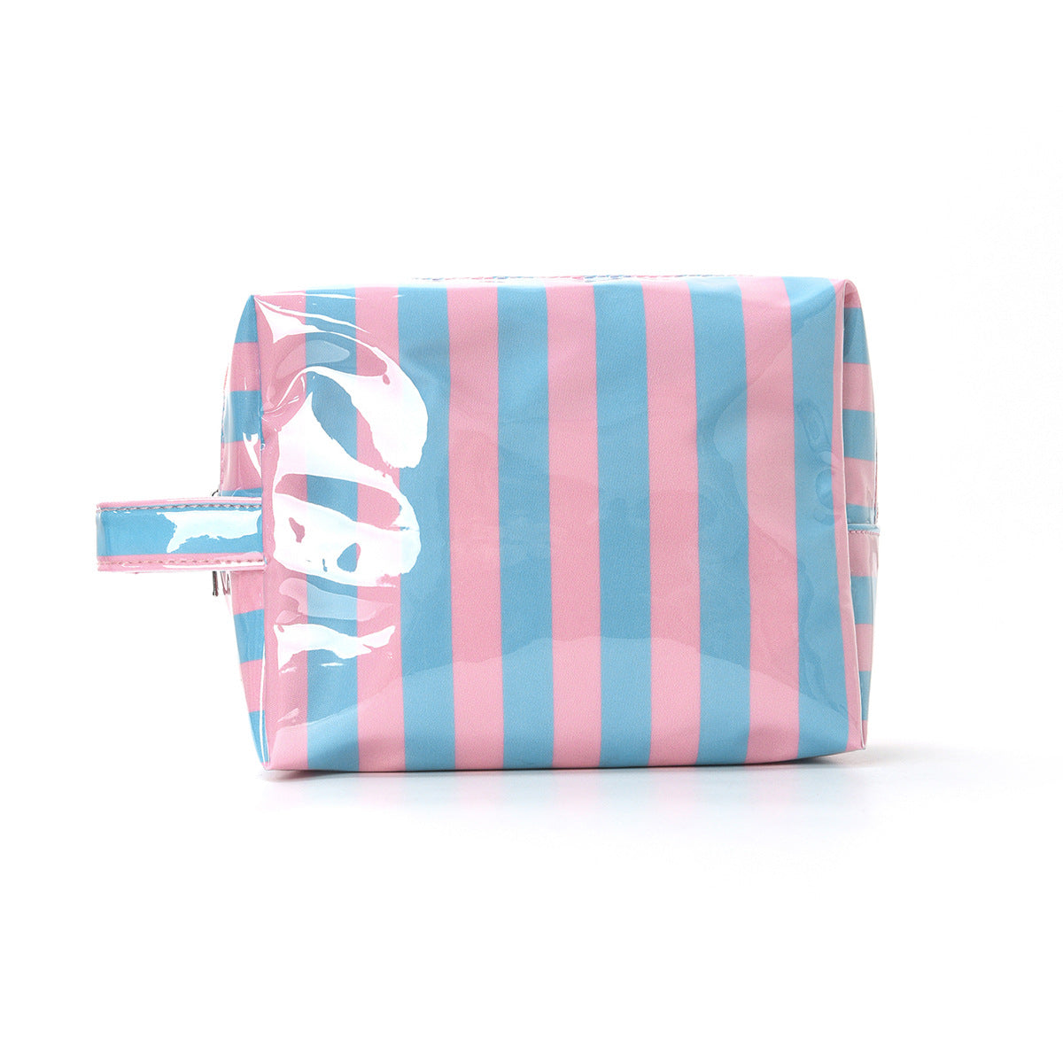 Fashion Color Block Striped Portable Makeup Bag MK2BW6S10BOB64