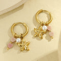 Starfish Shell Hoop Earrings - DippedShop Wholesale - #4019