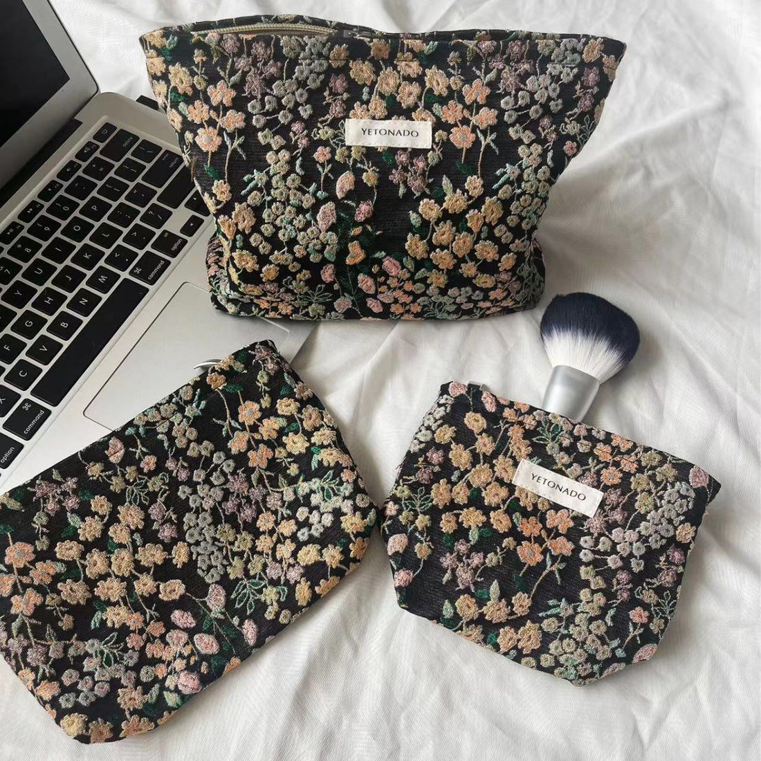 Retro Floral Makeup Bag - DippedShop Wholesale - #6067