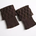 Diamond Crochet Short Cable Knit Boot Cuffs 6W8FSO882