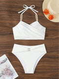 Solid Halter Bikini - DippedShop Wholesale - #5955