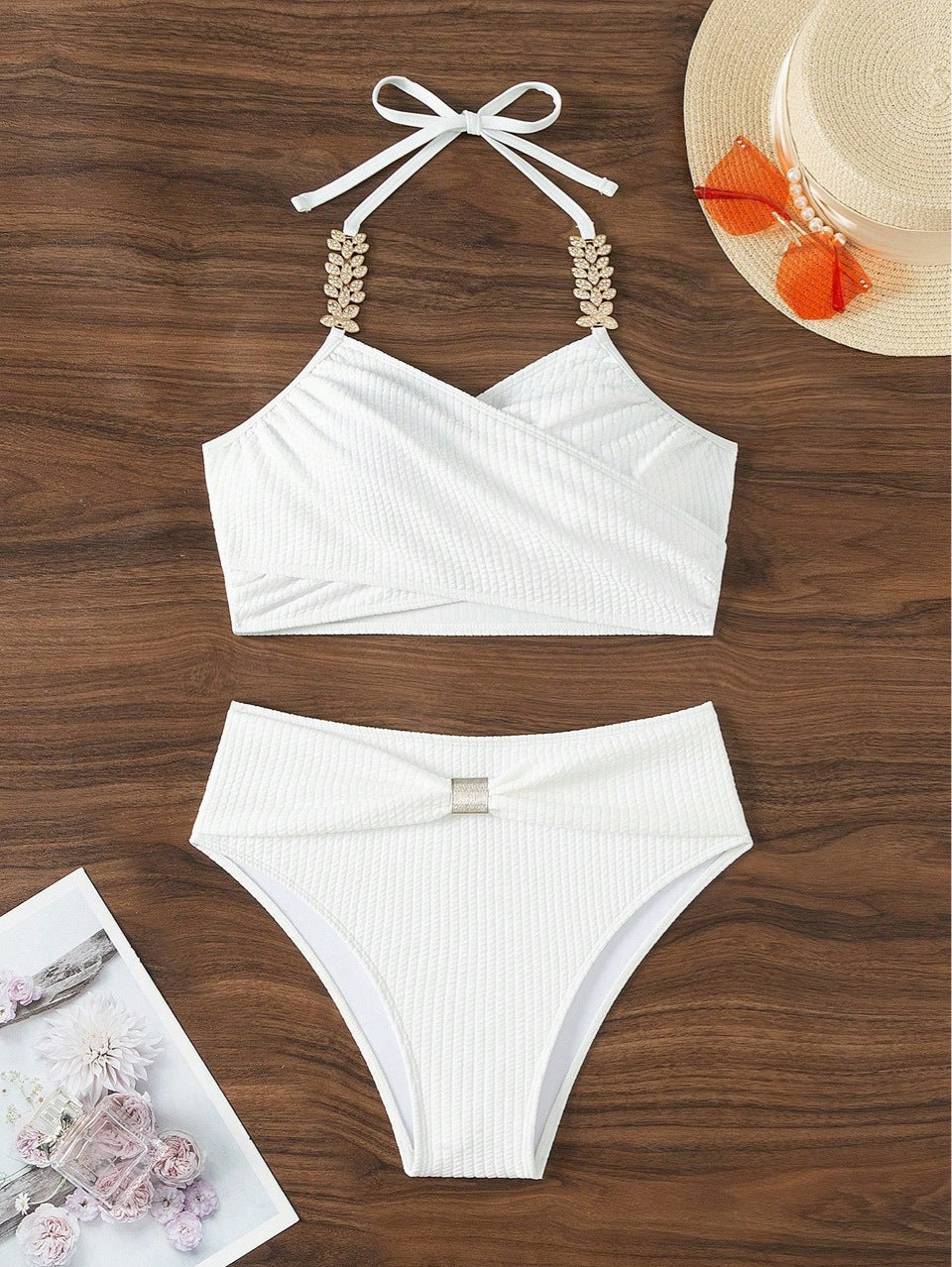 Solid Halter Bikini - DippedShop Wholesale - #5955
