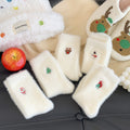 Cute Embroidery Mink Velvet Christmas Socks 6W8FSO899