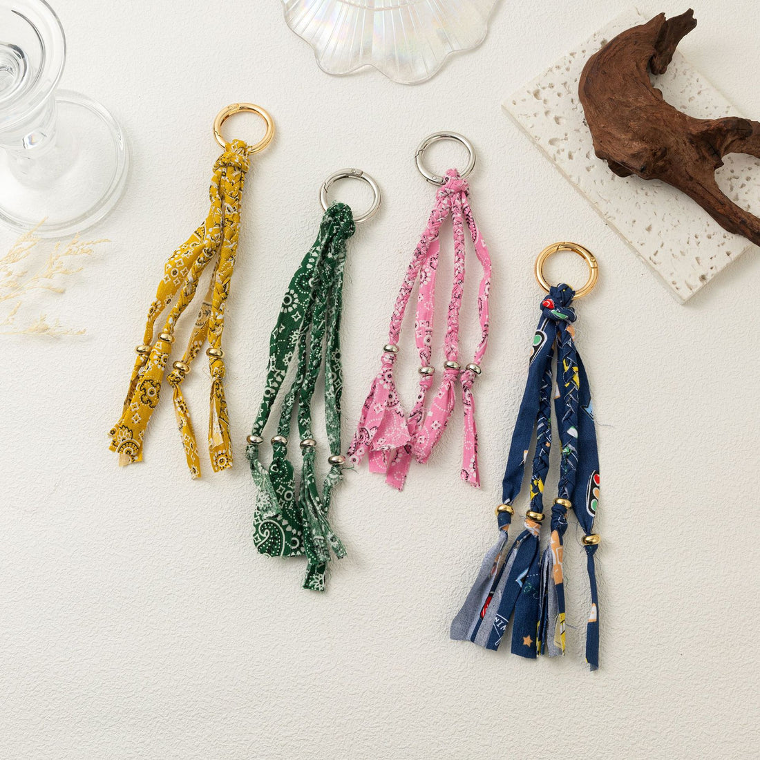 Floral Scarf Tassel Charm - DippedShop Wholesale - #7795