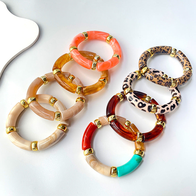 Metal Splicing Print Irregular Bracelets DP25B593