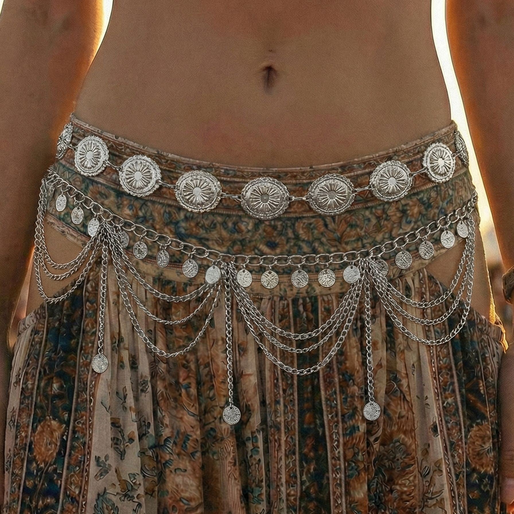 Retro Gold Plated Pearl Tassel Waist Chain 8ZA6JBC103T
