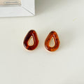 Minimalist Solid Color Hollow Acrylic Stud Earring 6W6JER559