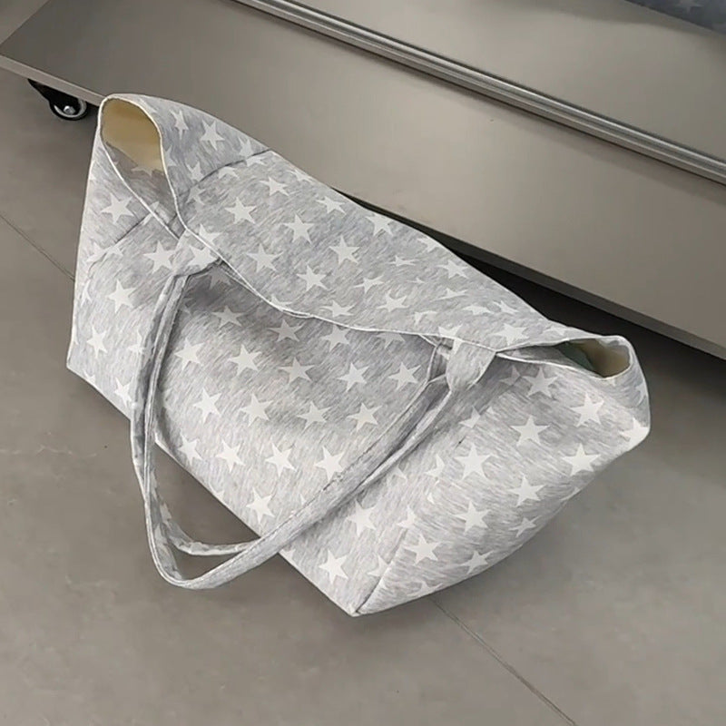 Stylish Star Print Large Capacity Shoulder Bag MK2BLW6W10BBG577