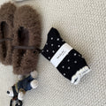 Fuzzy Plush Polka Dot Crew Socks 6W8FSO661