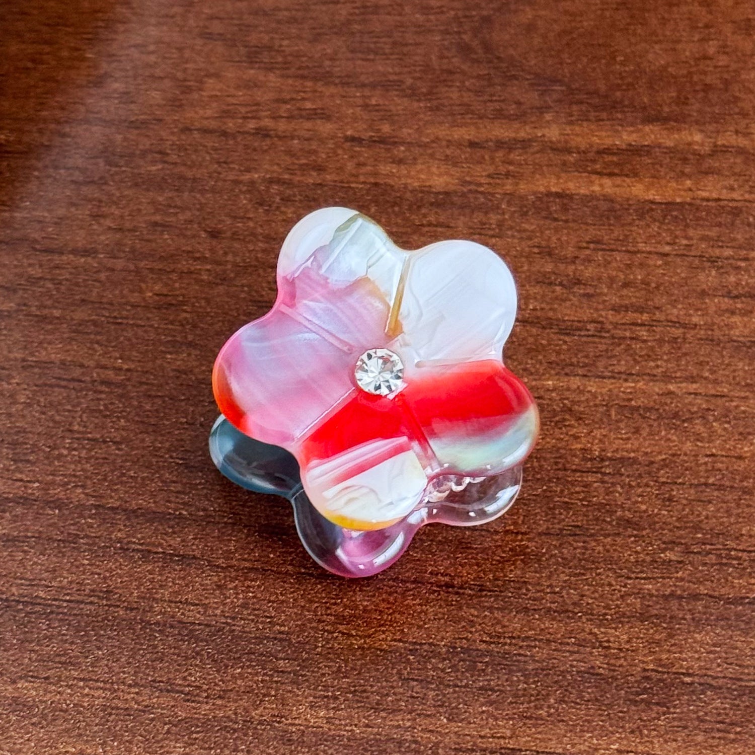 Cute Rhinestone Mini Flower Acetate Hair Claw 6W6HCP1247