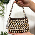 Beaded Woven Shoulder Bag - DippedShop Wholesale - #8307