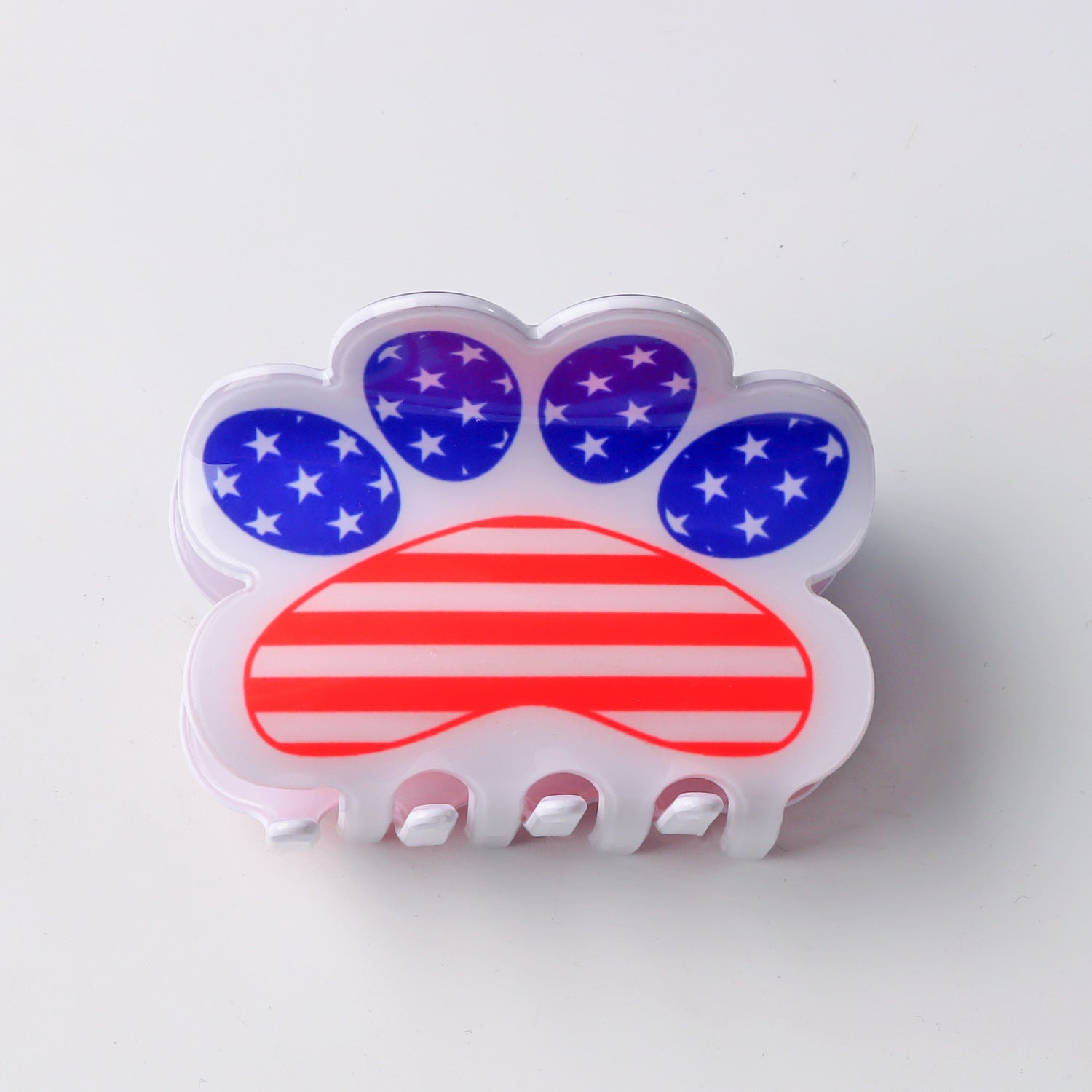 USA Flag Footprint Shape Nonslip Hair Clips 8AS6HCP66T