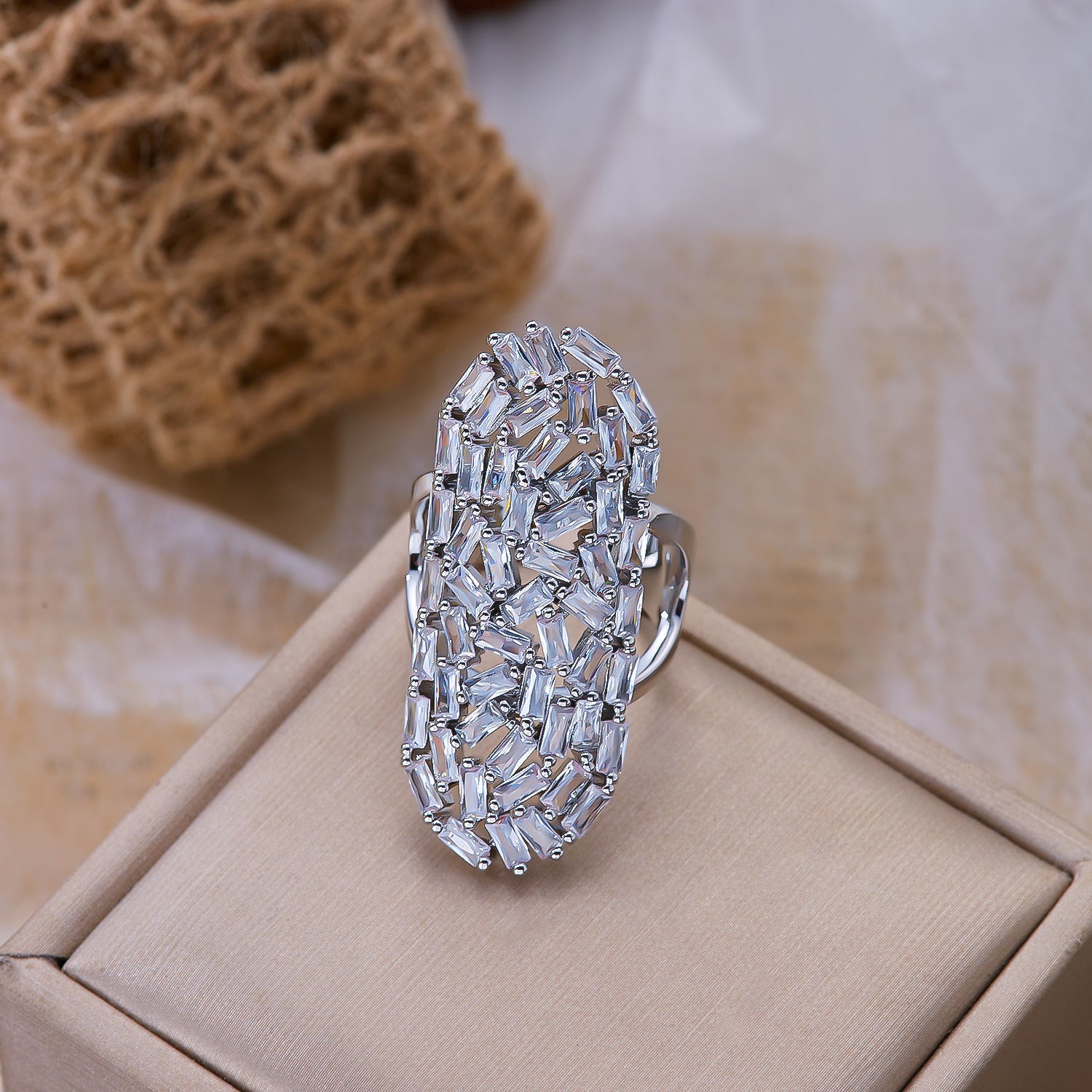 Butterfly Rhinestone Open Ring - DippedShop Wholesale - #7491
