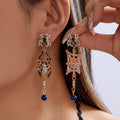 Quirky Sparkly Rhinestone Pumkin Pendnat Dangle Earrrings 6W6JER544