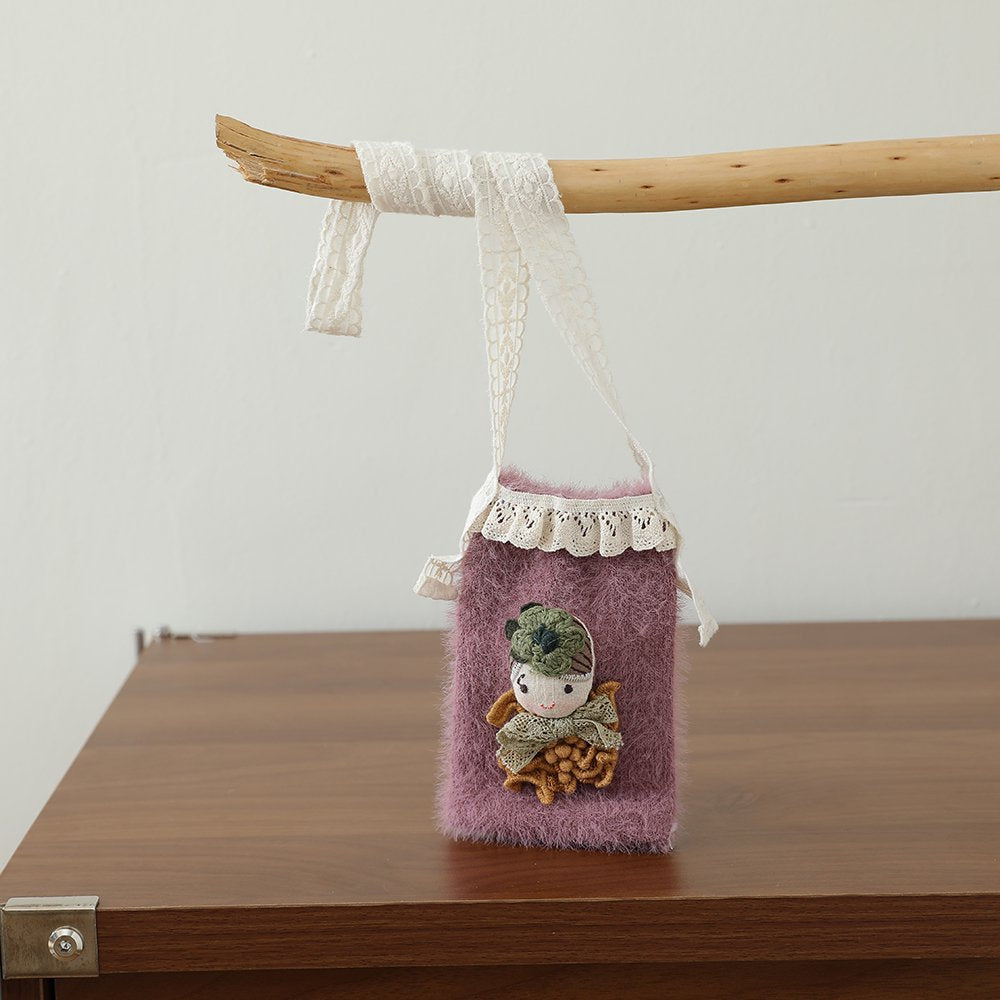 Cute Cartoon Plush Crossbody Phone - DippedShop Wholesale - #5811