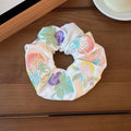 Sweet Flower Embroideries Satin Hair Scrunchies MK2BW6W6HSR68