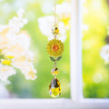 Rhinestone Sunflower Crystal Suncatcher - DippedShop Wholesale - #1379