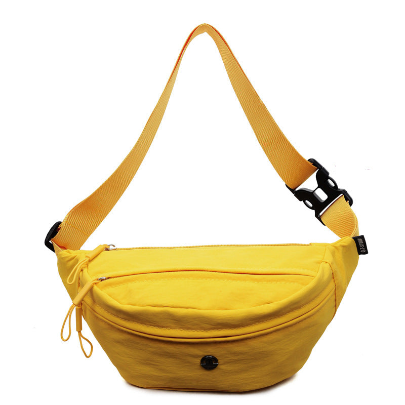 Simple Solid Color Nylon Outdoor Crossbody Bag 6W10BBG1399
