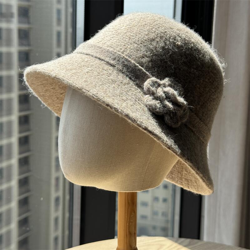 Flower Knit Bucket Hat - DippedShop Wholesale - #7139