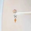 Cross Rhinestone Hoop Earrings - DippedShop Wholesale - #6659