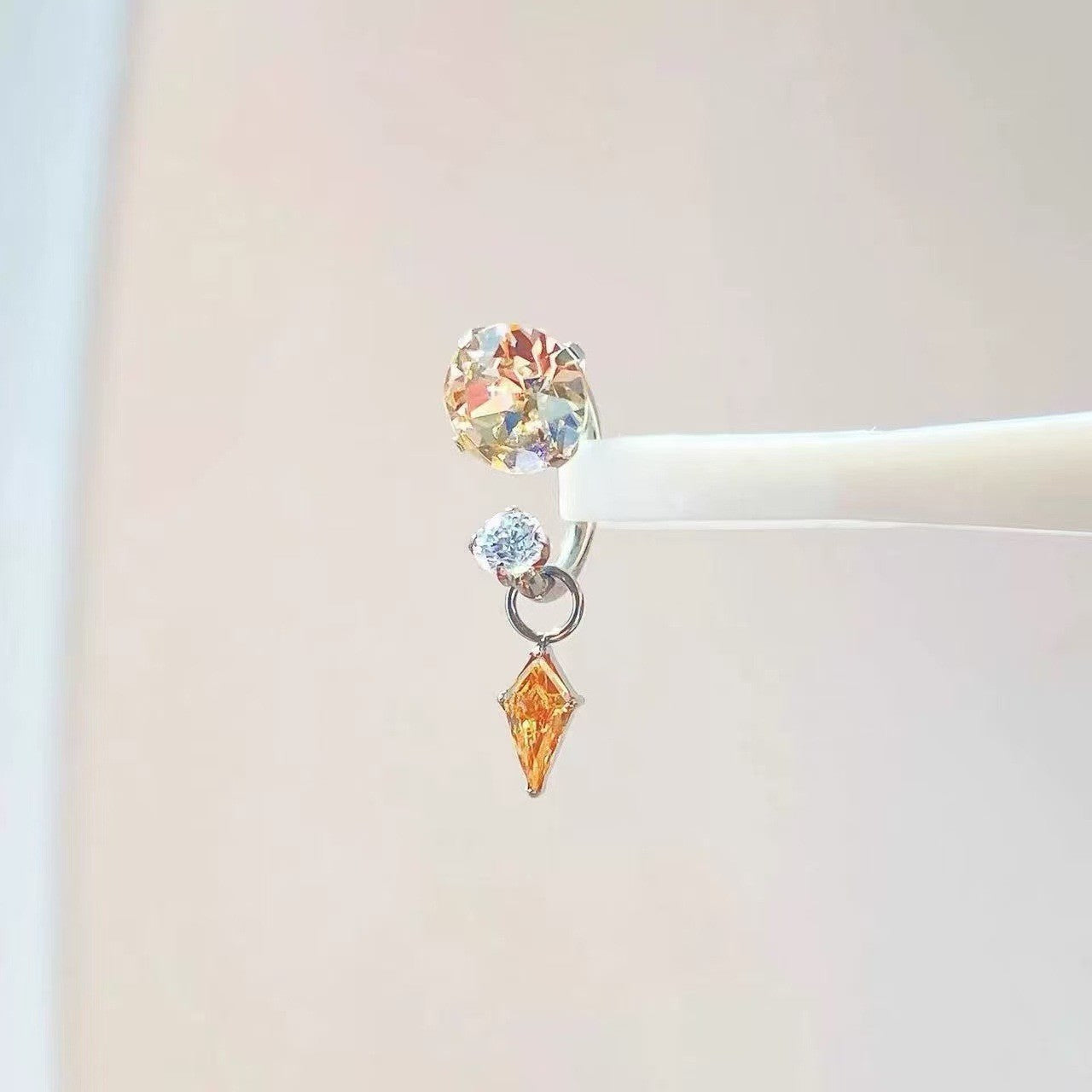 Cross Rhinestone Hoop Earrings - DippedShop Wholesale - #6659